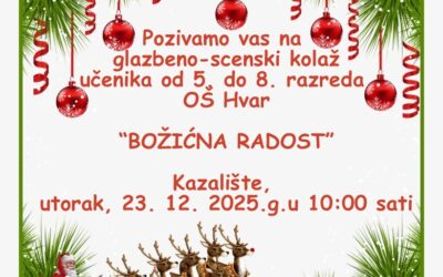 BOŽIĆNO-NOVOGODIŠNJI NASTUP UČENIKA OD 5. DO 8. RAZREDA